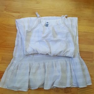 Old Navy Gray and white maxi dress